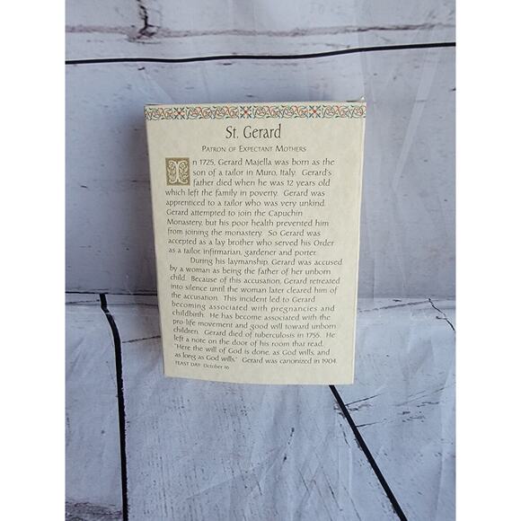 St. Gerard 3.5” Figurine: Patron of Expectant Mothers: Includes Prayer Card NEW - Picture 3 of 5